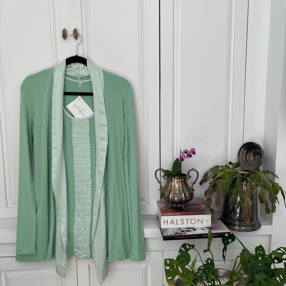 PJ Harlow Silk Pajama Alyssa Tank & Shelby Jacket